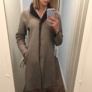 Emporio ARMANI shearling grey women coat